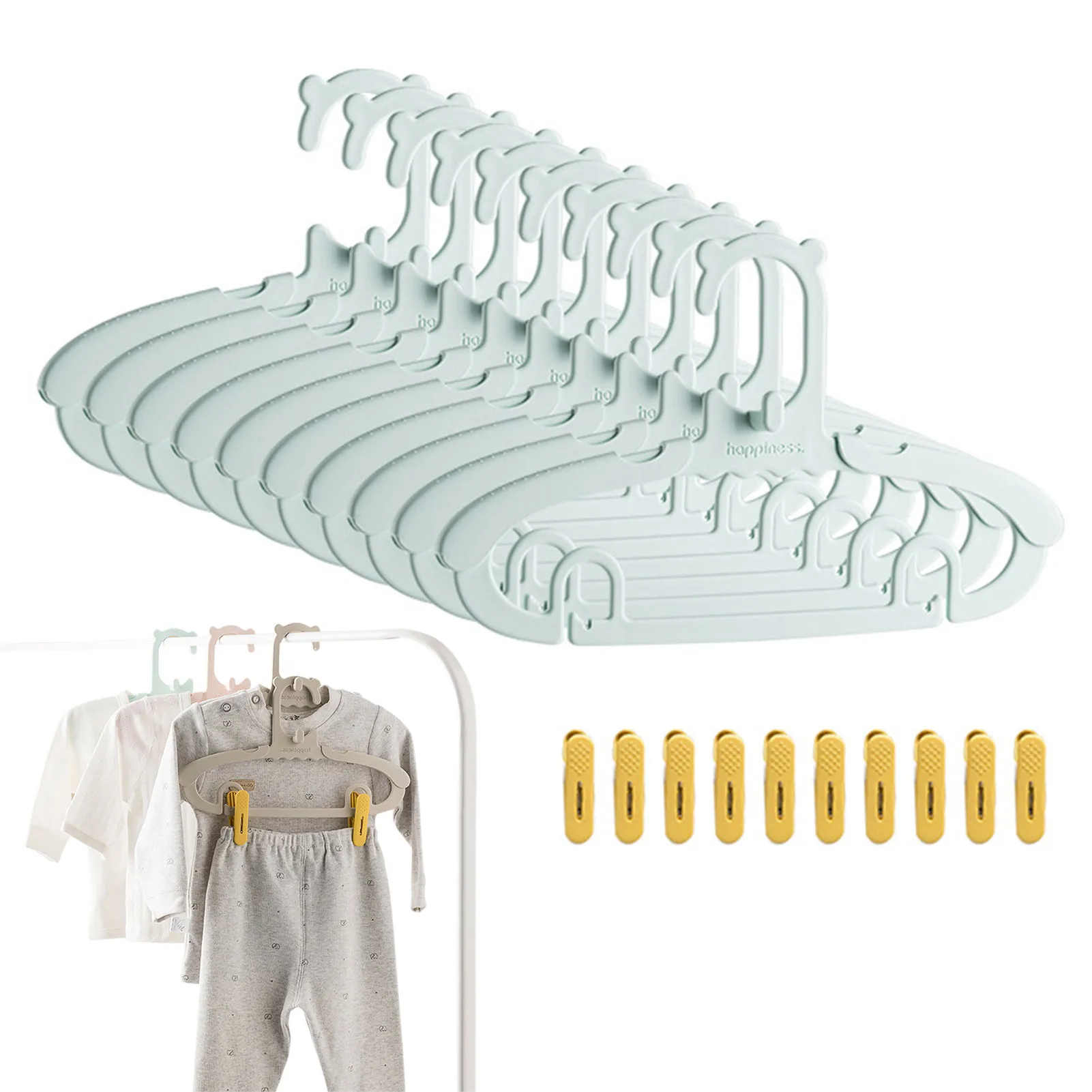 Baby Clothing Display - Perchas ajustables para ropa de niños,
