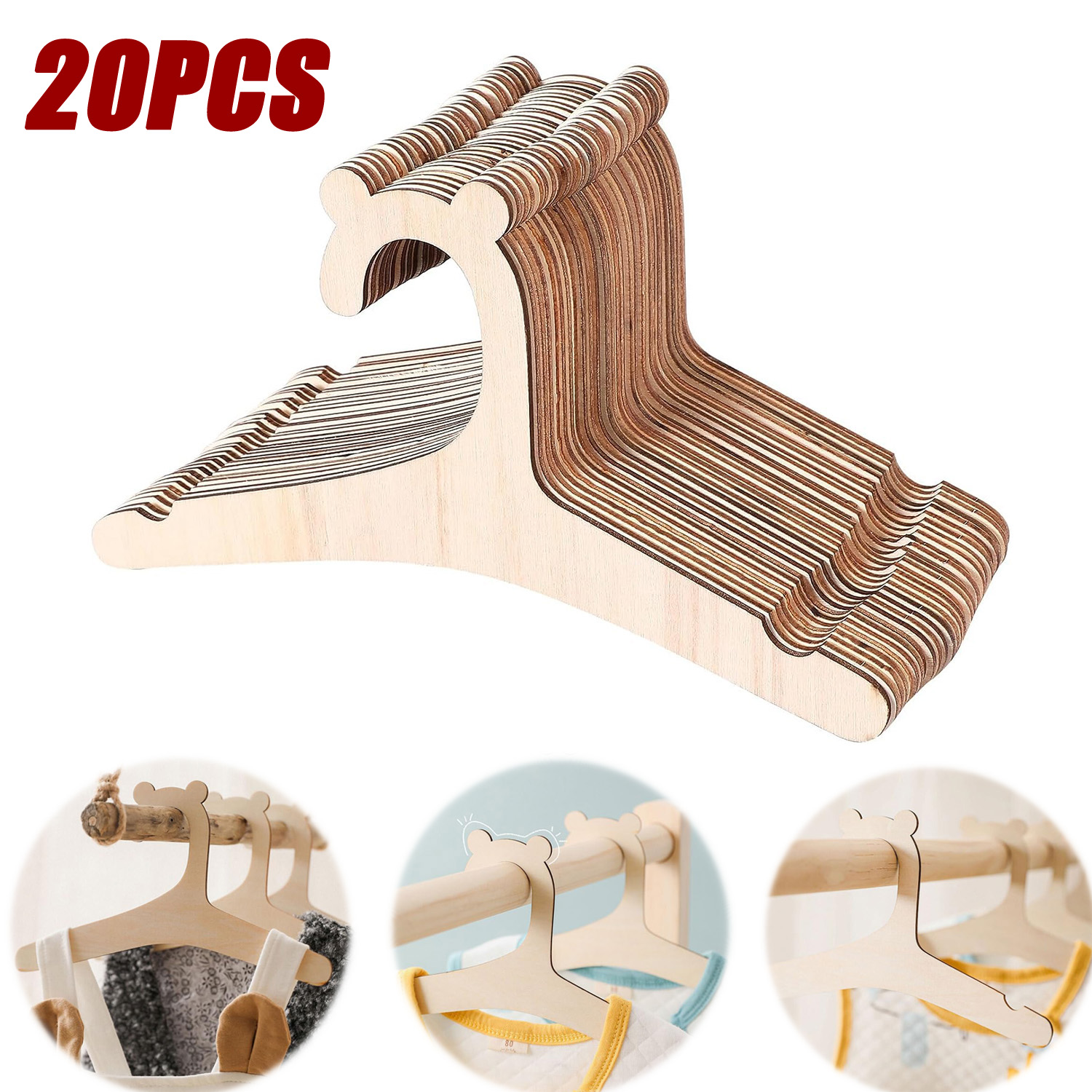 Baby Clothing Drying Rack - Perchero de madera para ropa de
