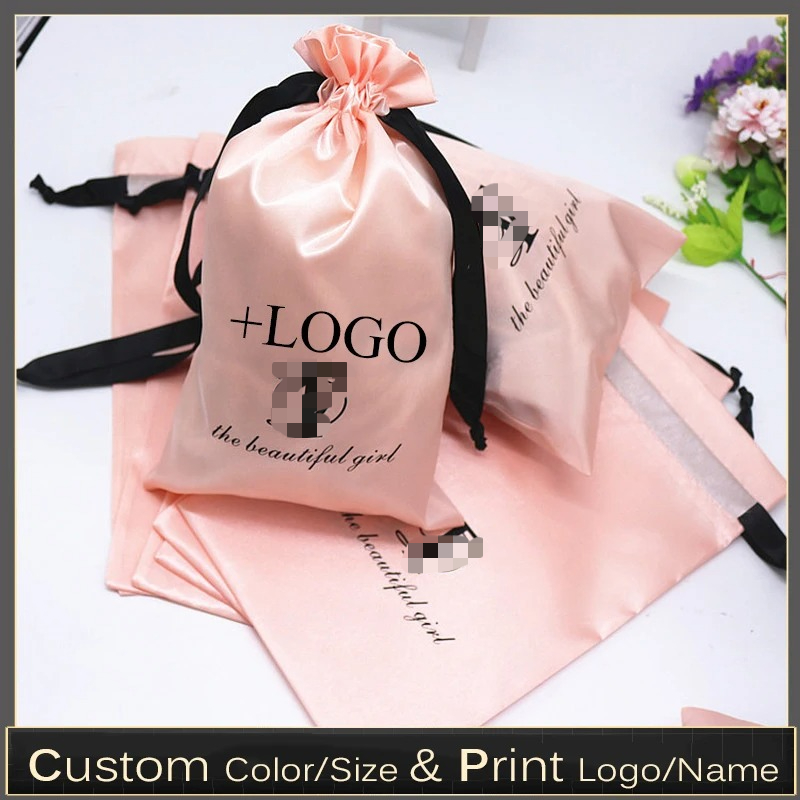 Baby Zebra Clothing - Bolsa de satén de seda rosa