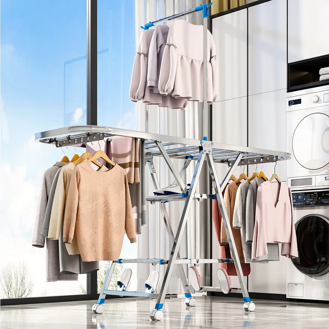 Perchero de secado de acero in - Baby Clothing Drying Rack reseña y precio