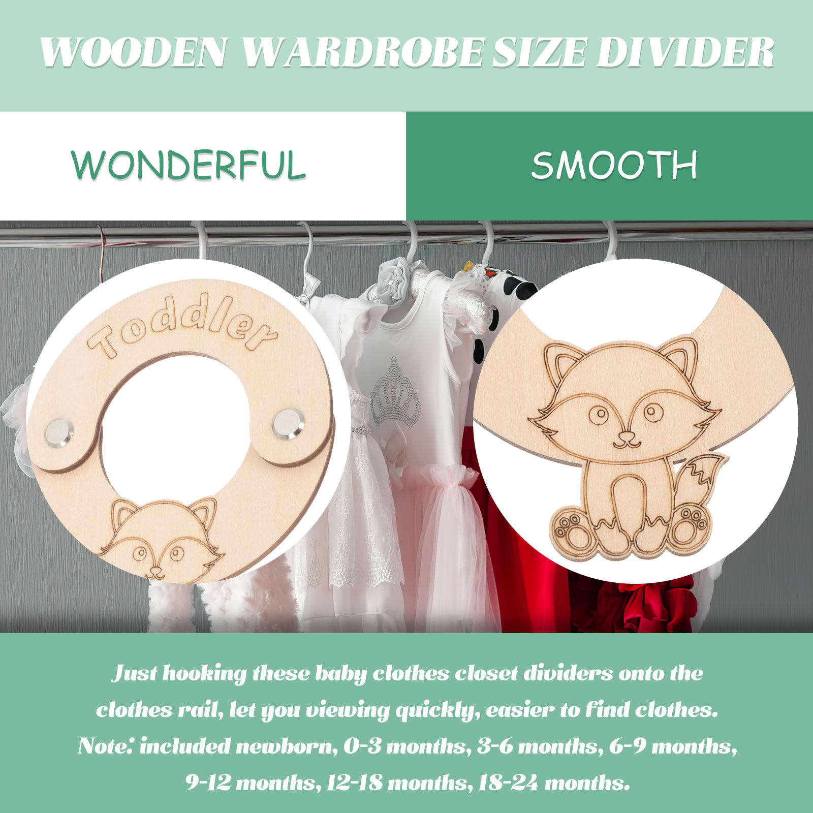 8 Divisores de Tallas para Rop - Baby Clothing Wardrobe reseña y precio
