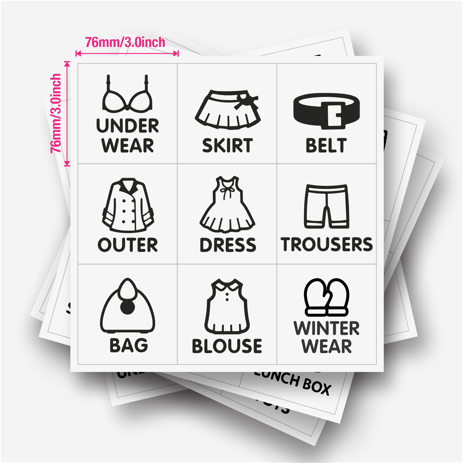 9 etiquetas/hoja, etiquetas or - Baby Clothing Wardrobe reseña y precio